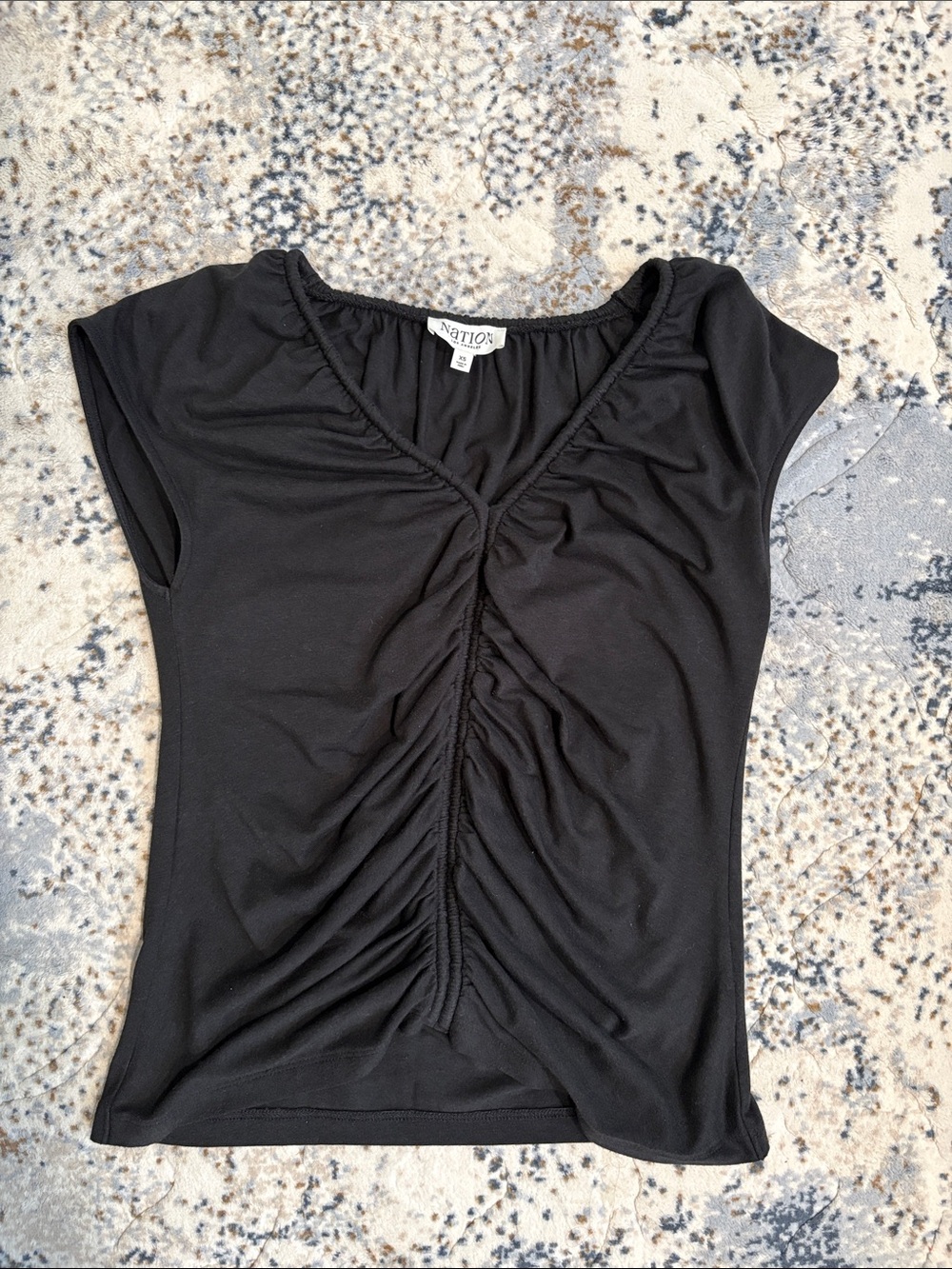Nation Black Women’s Ruched Front Tank XS